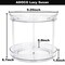 2 Tier Lazy Susan Bathroom Organizer, 9.25Inch Clear 360 Rotating Makeup Organizer for Vanity, Skincare Organizers Perfume Organizer, Spice Rack Organizer for Cabinet- Home Organization and Storage